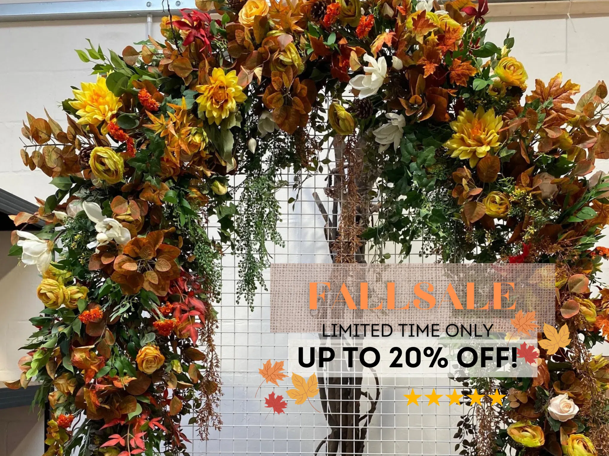 IVY CRUZ Flower Walls, Floral Arrangements | Commercial and Functions Moody Fall Flower Garland