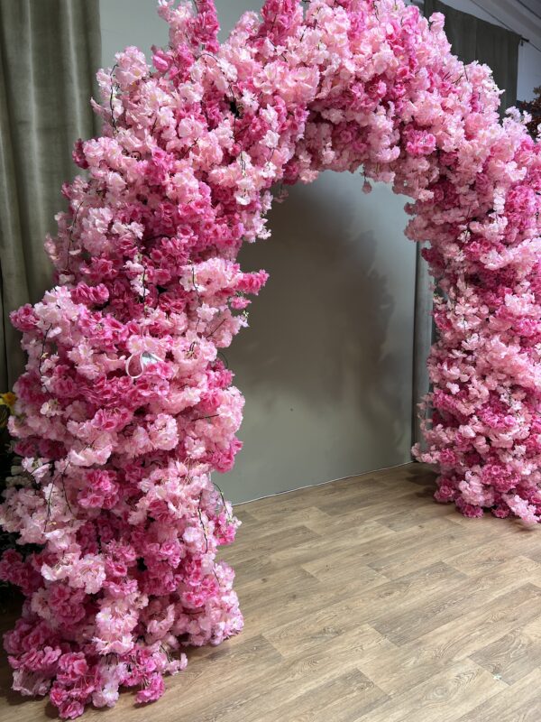 Luxe Pink Cherry Blossom Arch - Image 7