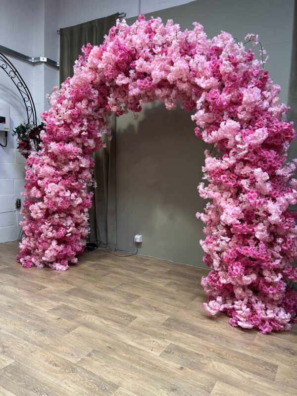 Luxe Pink Cherry Blossom Arch - Image 4