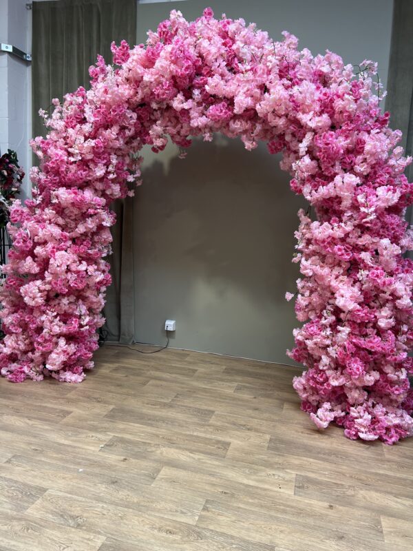 Luxe Pink Cherry Blossom Arch - Image 3