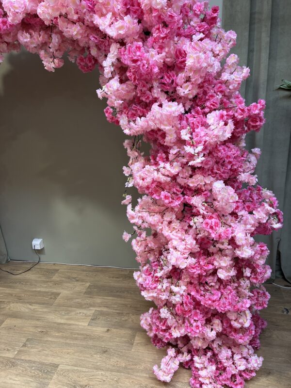 Luxe Pink Cherry Blossom Arch - Image 5