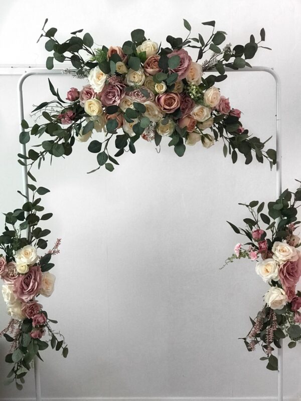 Dusty Pink & Cream Wedding Arch Set Arrangements