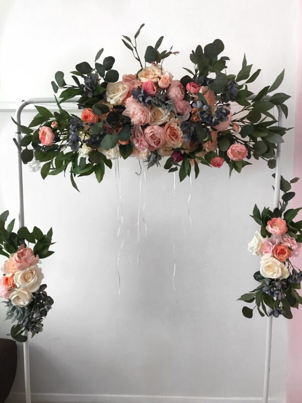 Peach Floral Arch Flower Swag Set