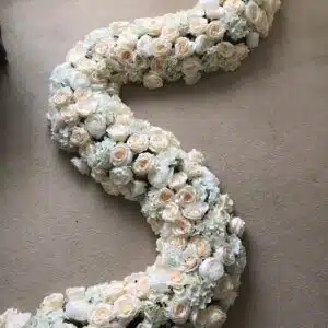 Luxe Cream and Ivory Flower Garland Runner