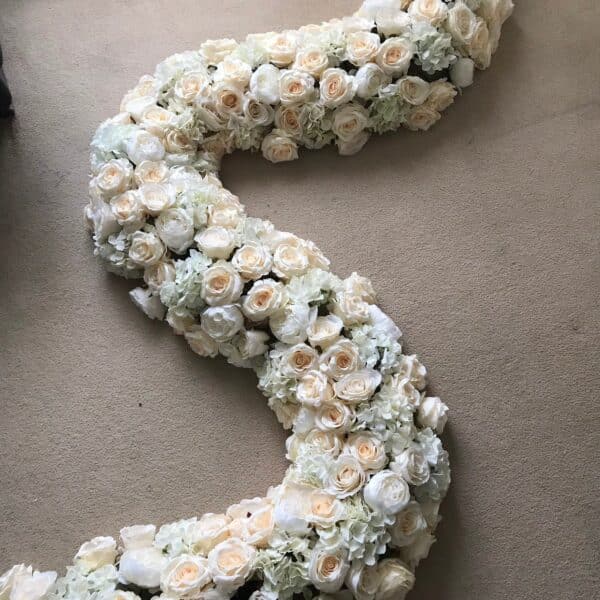 Luxe Cream and Ivory Flower Garland Runner