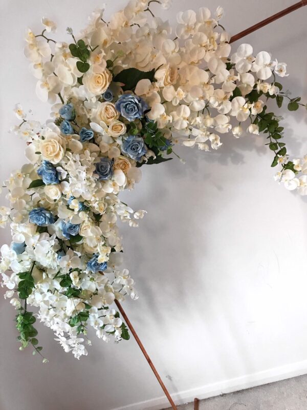 Wedding Swag Chuppah Blue Roses and White Orchids