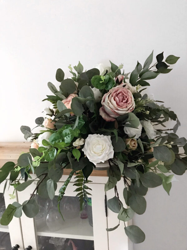 Barrel Rustic Wedding Flower Centrepiece