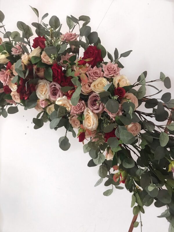 Vintage Pink Blush Flower Arch Swag - Image 3