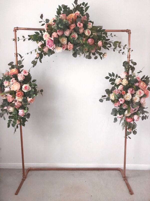 Peach Wedding Flower Arch Arrangement Set - Wedding Swags