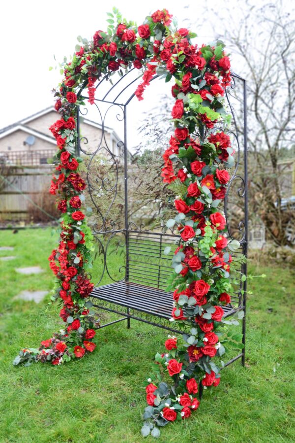 Red Rose Flower Garland for Arch Decor