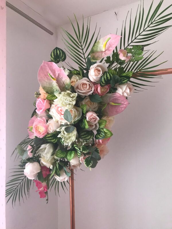 Tropical Flower Wedding Arch Swag - Image 3