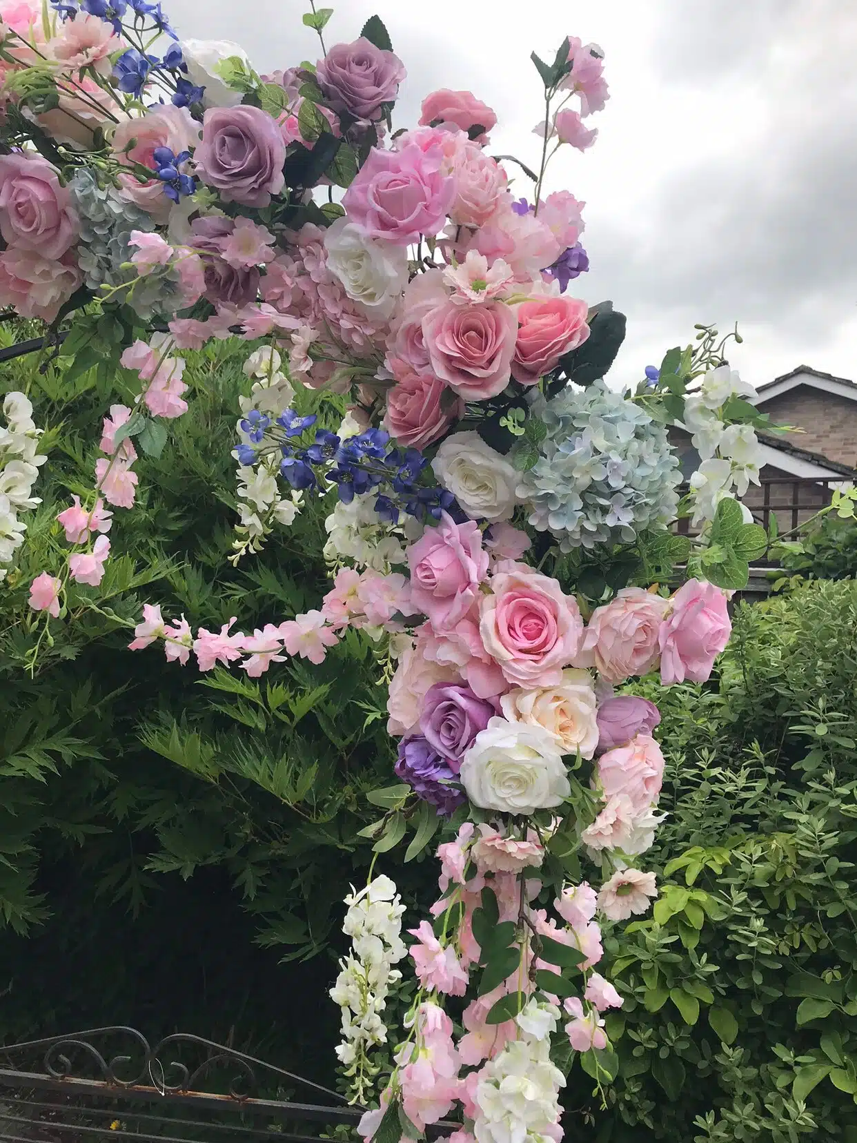 IVY CRUZ Flower Walls, Floral Arrangements | Commercial and Functions Pastel Pink and Lilac Flower Garland - Artificial Garland - Image 4