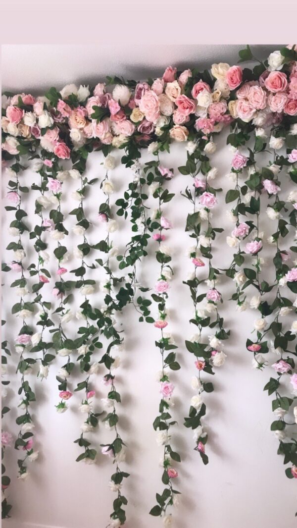 Blush Pink Flower Wall Garland, Wedding Flower Backdrop - Image 2