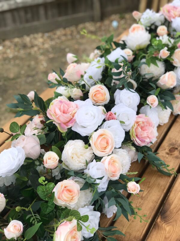 Peach Wedding Artificial Flower Garland - Image 7