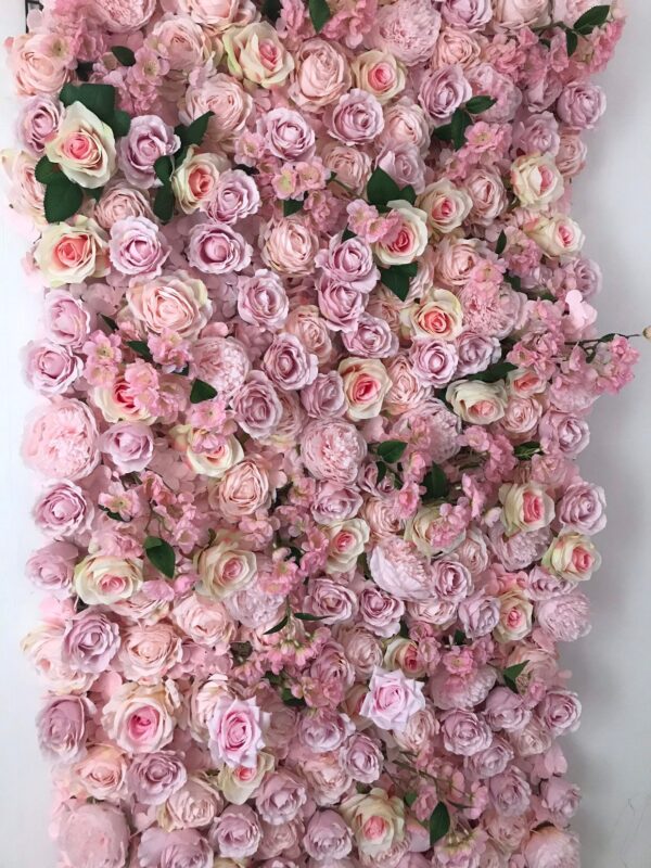 Baby Pink Flower Wall - Flower Backdrop - Image 4