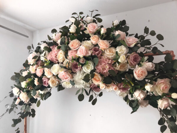 Blush Pink Wedding Arch Arrangement - Image 2