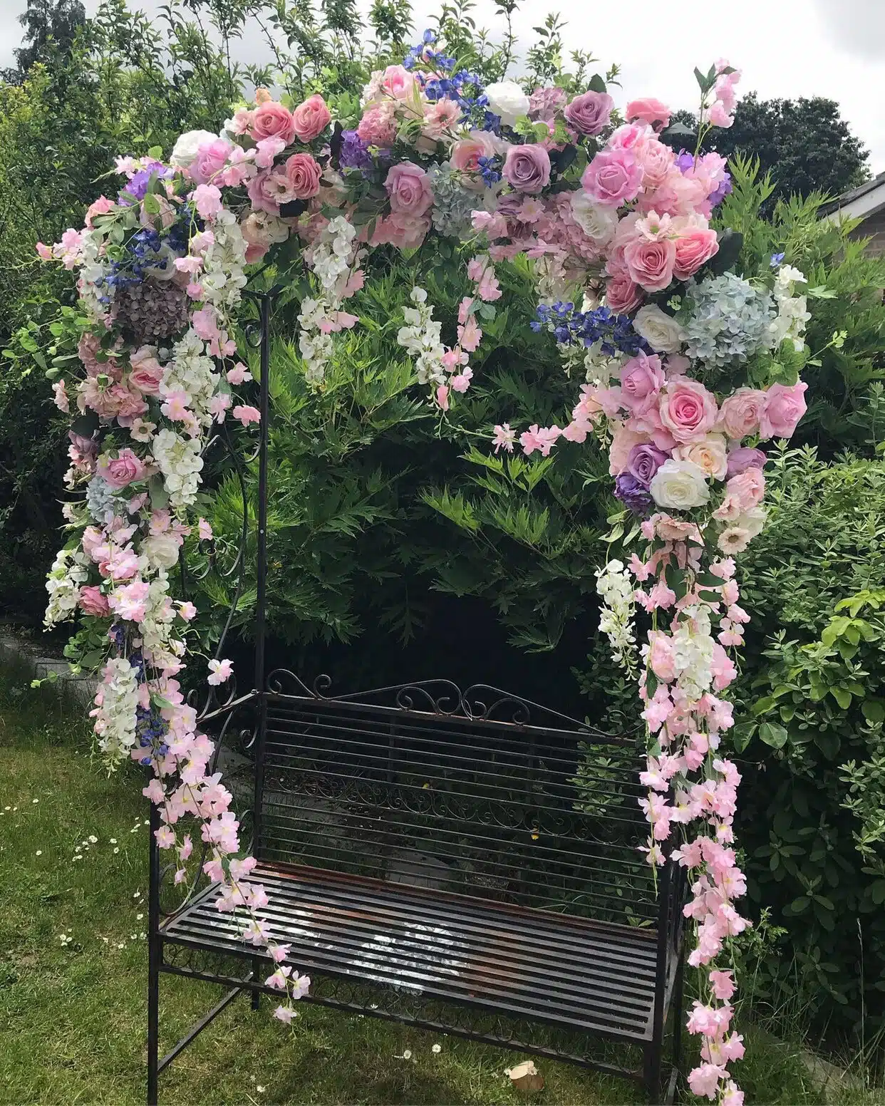 IVY CRUZ Flower Walls, Floral Arrangements | Commercial and Functions Pastel Pink and Lilac Flower Garland - Artificial Garland - Image 7