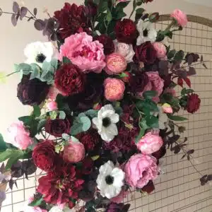 Burgundy Fall & Winter Wedding Arch Swag