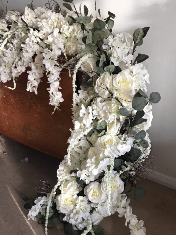 Ivory Amaranthus & Wisteria Flower Garland