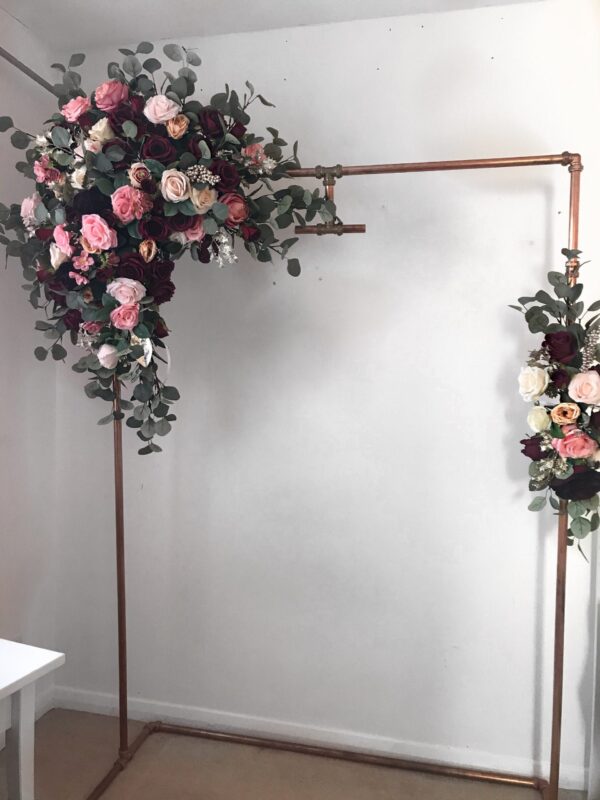 Burgundy & Pink Wedding Arch Arrangement Set