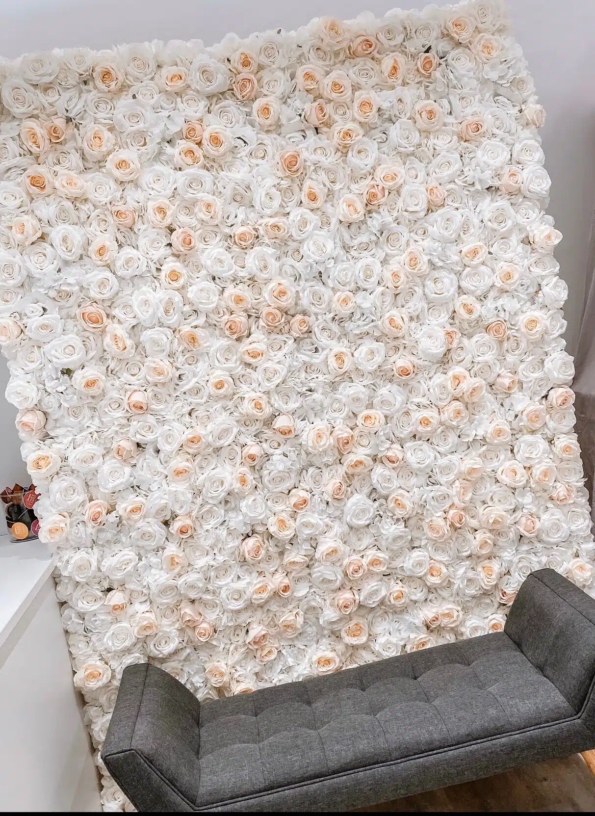 IVY CRUZ Flower Walls, Floral Arrangements | Commercial and Functions Cream Blush White Wedding Flower Wall - Image 2