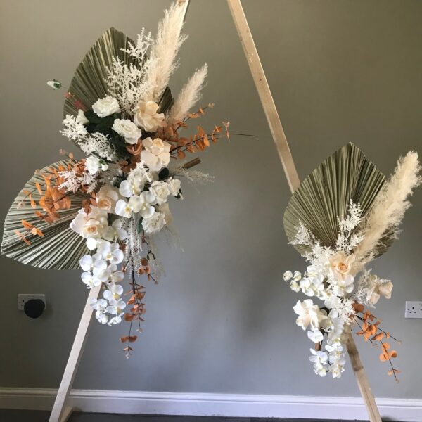 Pampas & Palm Wedding Flower Swag Set - Image 2