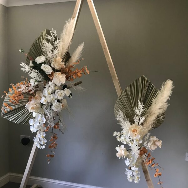 Pampas & Palm Wedding Flower Swag Set - Image 4