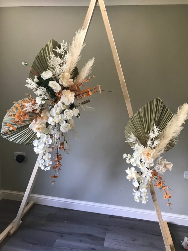 Pampas & Palm Wedding Flower Swag Set