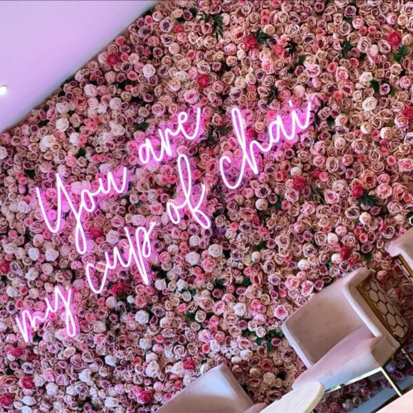 HOT Pink Flower Wall - Cafe Flower Backdrop