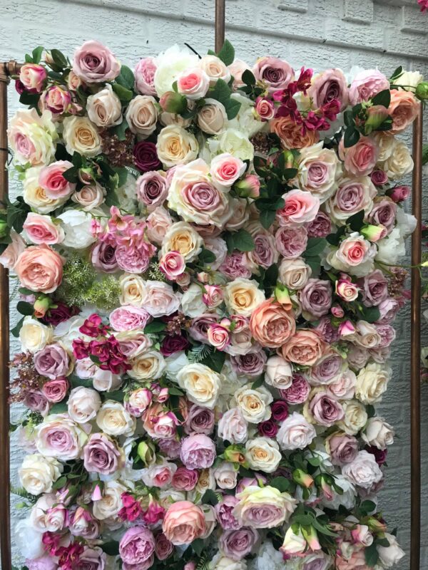 Candy Pink flower wall backdrop