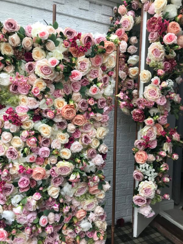 Candy Pink flower wall backdrop - Image 4