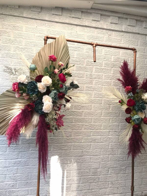 Burgundy Pampas Flower Arch Set