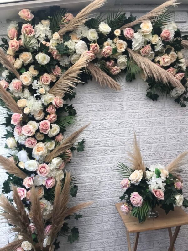 Pampas Blush Wedding Flower Garland