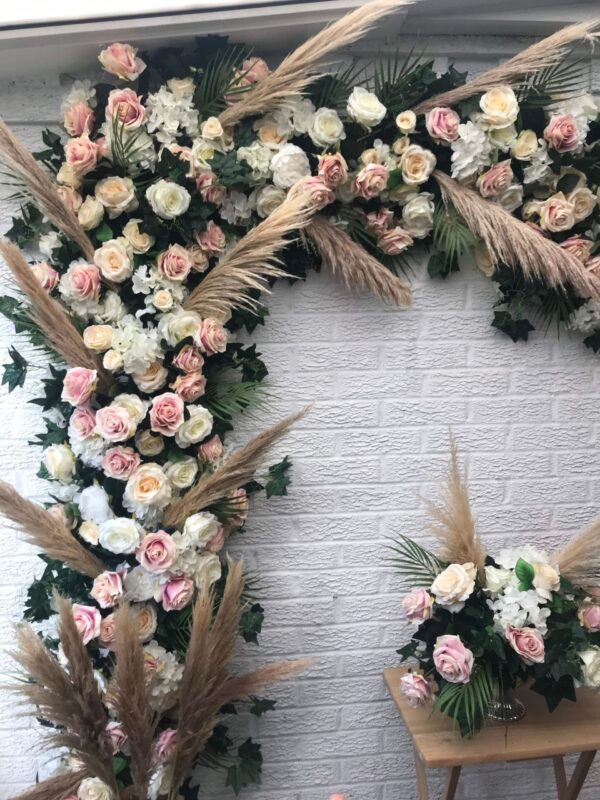 Pampas Blush Wedding Flower Garland - Image 9