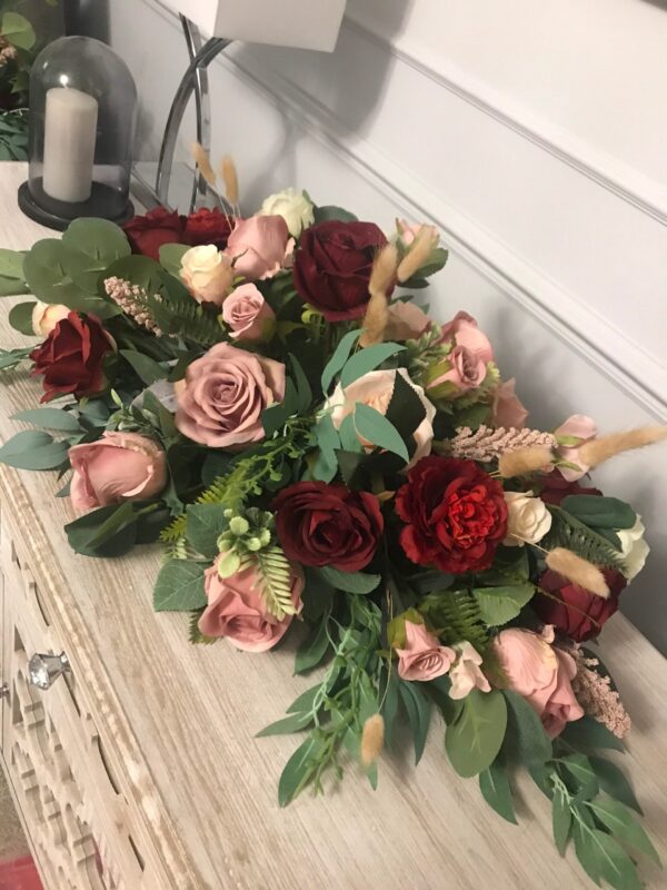 Pink Red Rose Headtable Centrepiece - Image 4