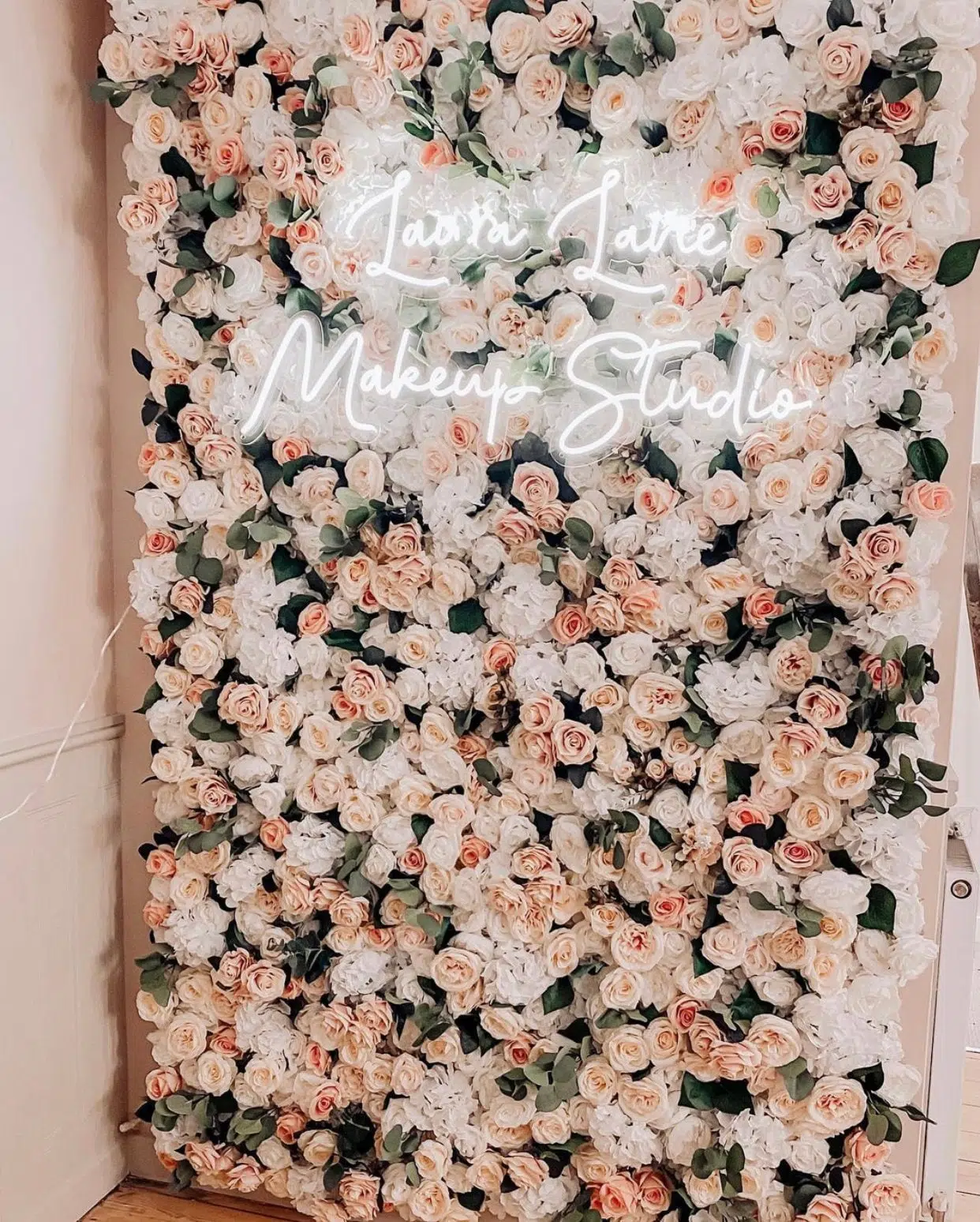 IVY CRUZ Flower Walls, Floral Arrangements | Commercial and Functions Peach Blush Flower Wall