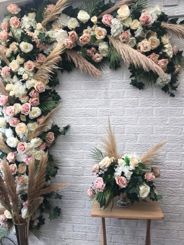 Pampas Blush Wedding Flower Garland - Image 4