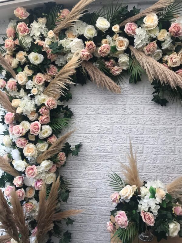 Pampas Blush Wedding Flower Garland - Image 6