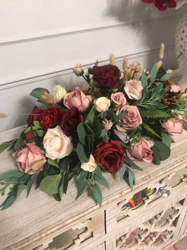 Pink Red Rose Headtable Centrepiece - Image 2