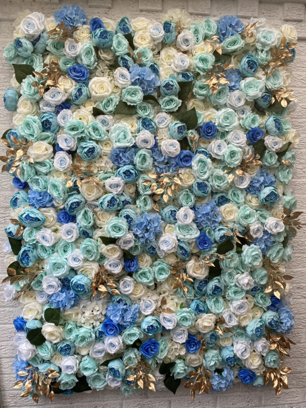 Blue Turquoise flower wall - Image 3