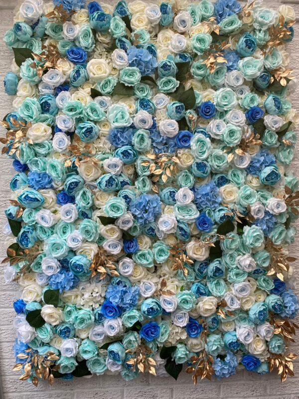 Blue Turquoise flower wall