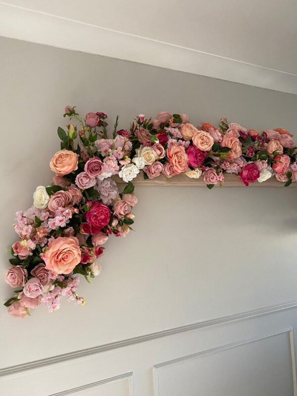 Pink and Peach Wedding Flower Garland - Image 2