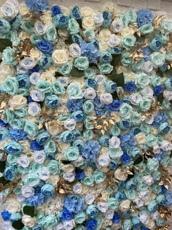 Blue Turquoise flower wall - Image 2