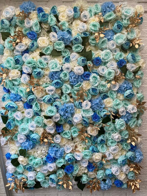 Blue Turquoise flower wall - Image 4