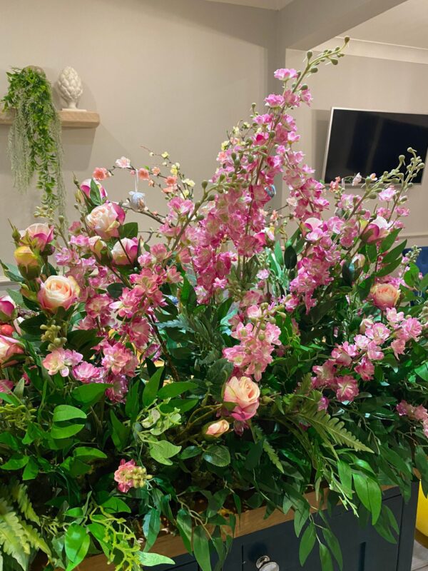 Pink Delphinium Floor Aisle Arrangement - Image 3