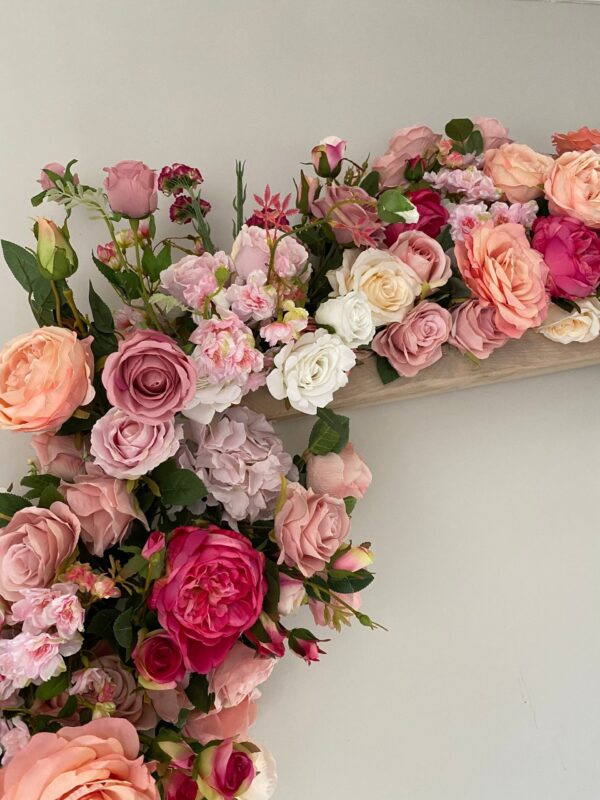 Pink and Peach Wedding Flower Garland