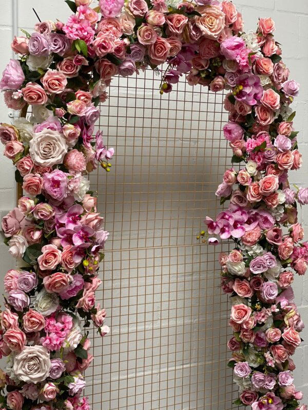 Pink and Nude Wedding Flower Garland - Image 4