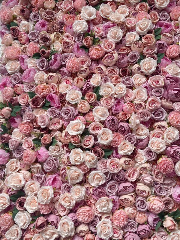 Pink and Blush Flower Wall Wedding Backdrop - Image 2