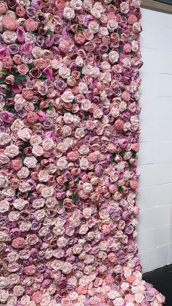 Pink and Blush Flower Wall Wedding Backdrop - Image 5