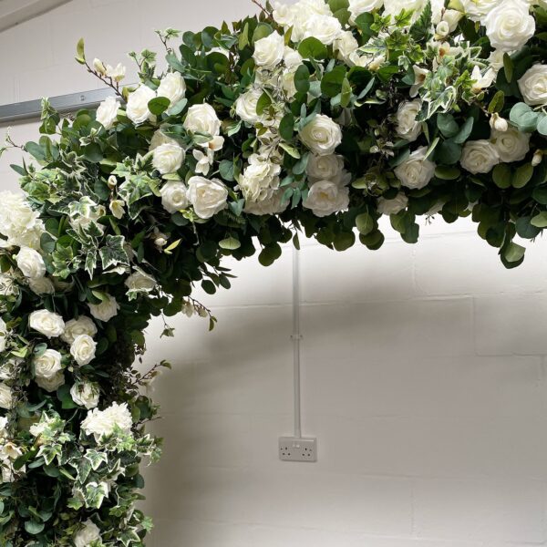 LUXE Ivory Wedding Flower Arch, Eucalyptus and Roses - Image 2